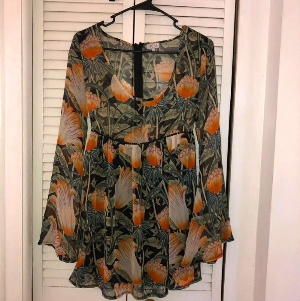 Sheer Floral Dress